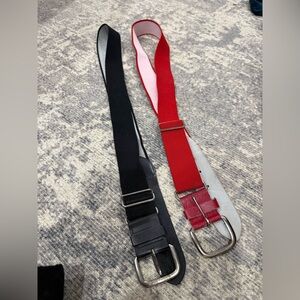 Baseball belts. Men’s red and black